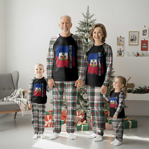 Best Grandpa Ever Haitian Granpapa Plaid Pajama Set Vintage Distressed Haiti Flag Father's Day TS02 Christmas Plaid Print Your Wear