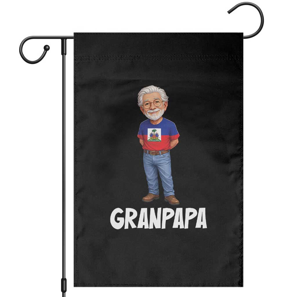 Granpapa Haitian Creole Grandpa Pride Garden Flag Grandfather Hispanic Haiti Heritage Father's Day TS02 Black Print Your Wear