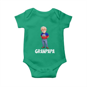 Granpapa Haitian Creole Grandpa Pride Baby Onesie Grandfather Hispanic Haiti Heritage Father's Day TS02 Irish Green Print Your Wear