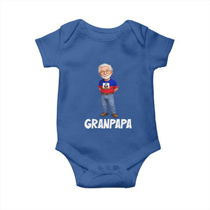 Granpapa Haitian Creole Grandpa Pride Baby Onesie Grandfather Hispanic Haiti Heritage Father's Day TS02 Royal Blue Print Your Wear