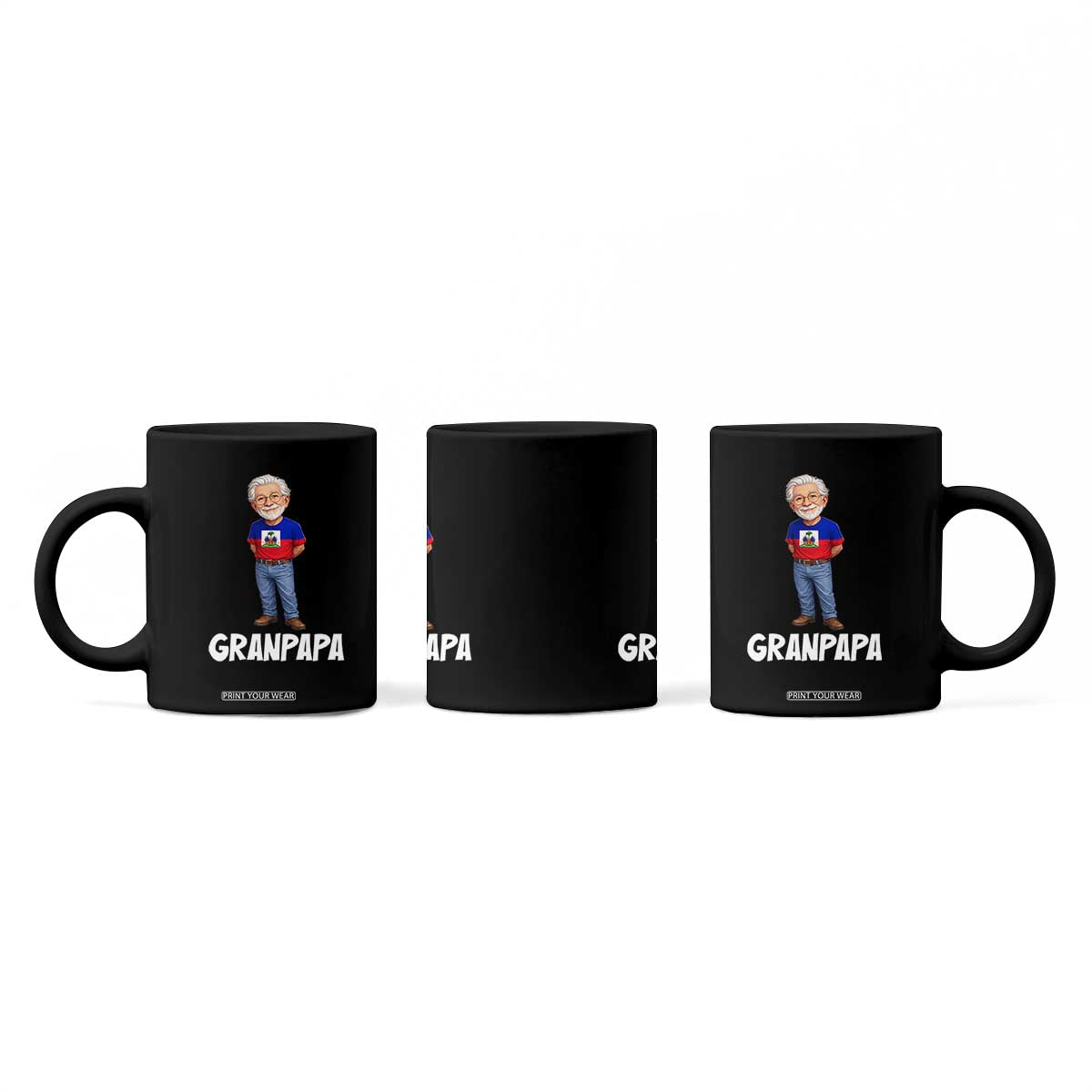 Granpapa Haitian Creole Grandpa Pride Coffee Mug Grandfather Hispanic Haiti Heritage Father's Day TS02 Print Your Wear