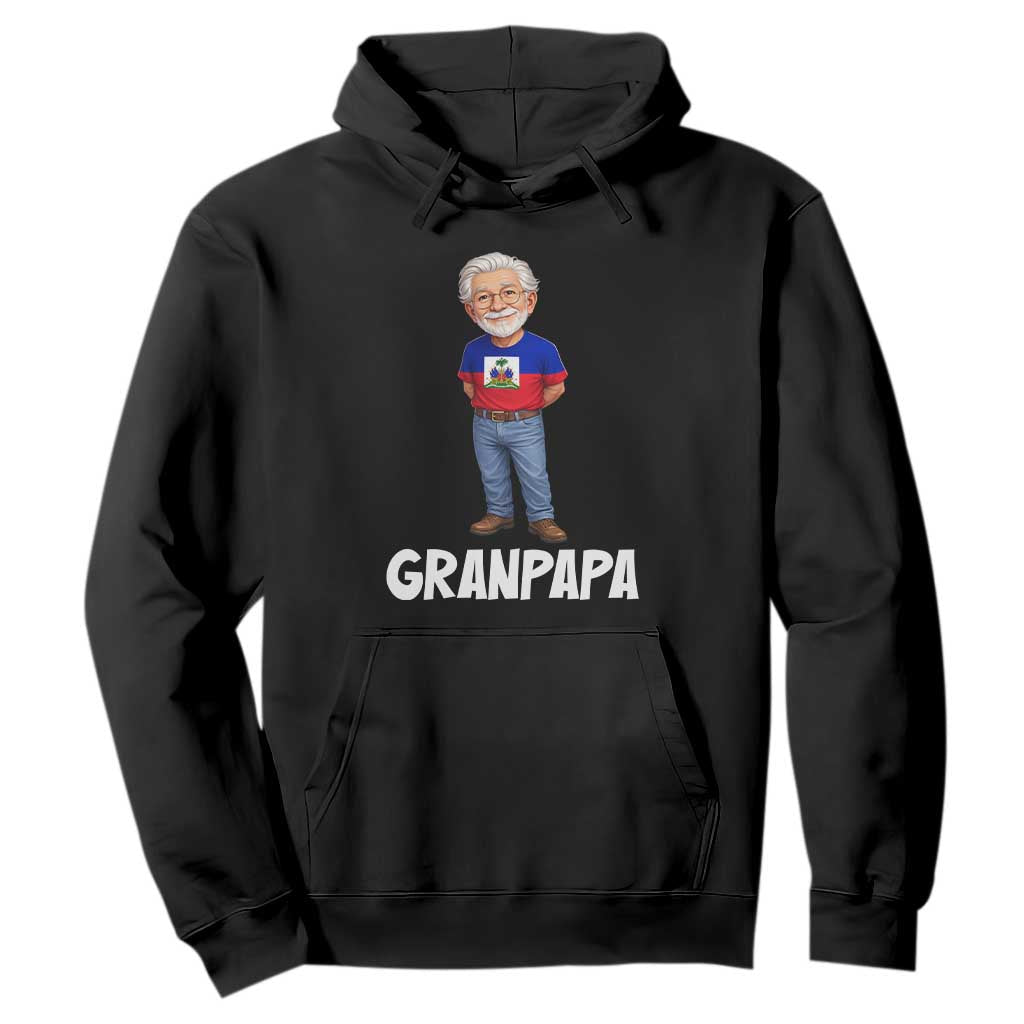 Granpapa Haitian Creole Grandpa Pride Hoodie Grandfather Hispanic Haiti Heritage Father's Day TS02 Black Print Your Wear