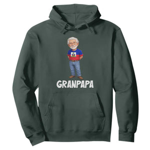 Granpapa Haitian Creole Grandpa Pride Hoodie Grandfather Hispanic Haiti Heritage Father's Day TS02 Dark Forest Green Print Your Wear