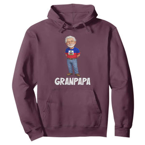 Granpapa Haitian Creole Grandpa Pride Hoodie Grandfather Hispanic Haiti Heritage Father's Day TS02 Maroon Print Your Wear