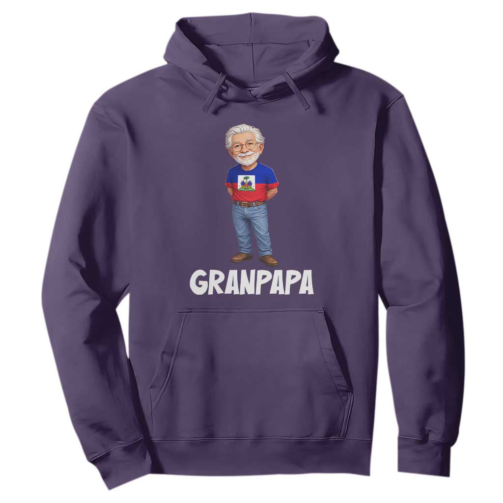 Granpapa Haitian Creole Grandpa Pride Hoodie Grandfather Hispanic Haiti Heritage Father's Day TS02 Purple Print Your Wear