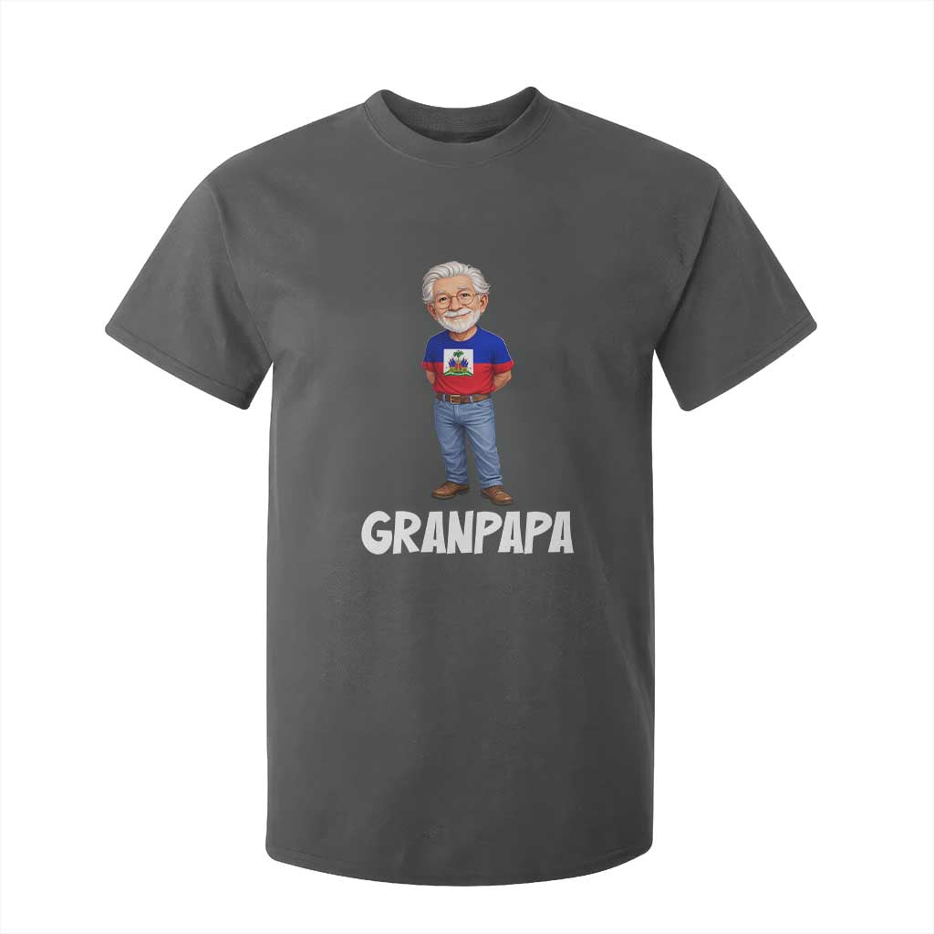 Granpapa Haitian Creole Grandpa Pride T Shirt For Kid Grandfather Hispanic Haiti Heritage Father's Day TS02 Dark Heather Print Your Wear