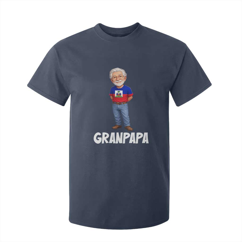 Granpapa Haitian Creole Grandpa Pride T Shirt For Kid Grandfather Hispanic Haiti Heritage Father's Day TS02 Navy Print Your Wear
