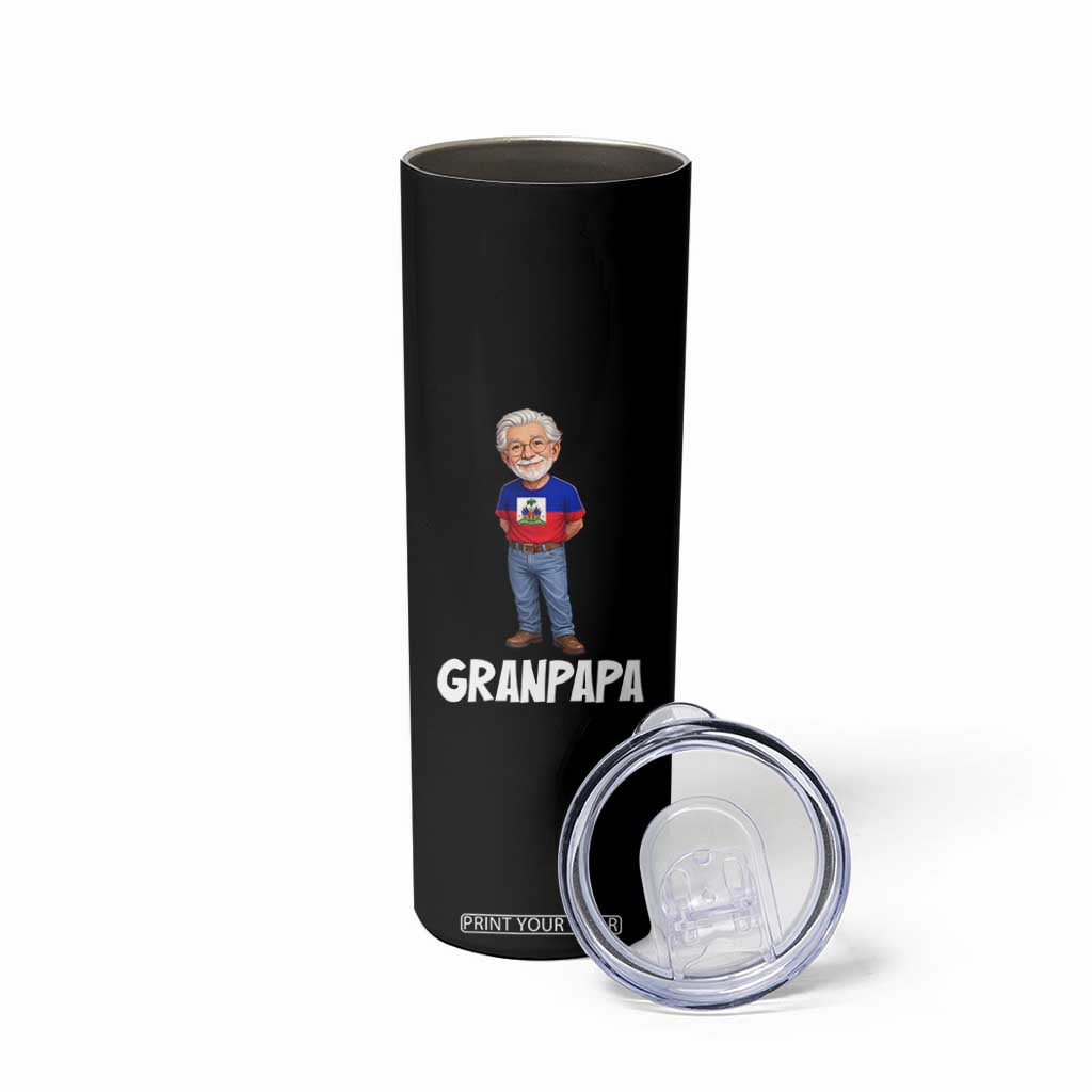 Granpapa Haitian Creole Grandpa Pride Skinny Tumbler Grandfather Hispanic Haiti Heritage Father's Day TS02 Print Your Wear
