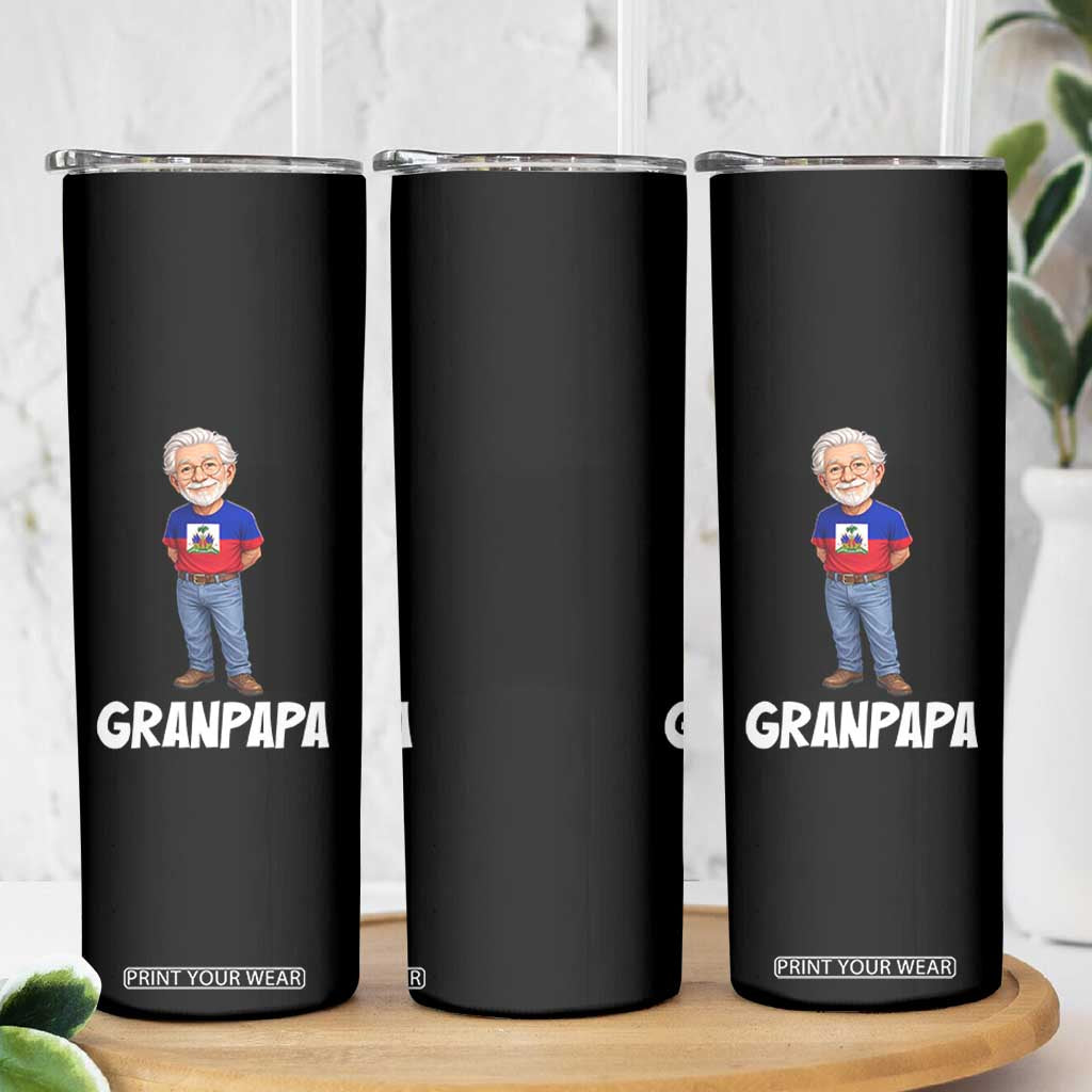 Granpapa Haitian Creole Grandpa Pride Skinny Tumbler Grandfather Hispanic Haiti Heritage Father's Day TS02 Print Your Wear