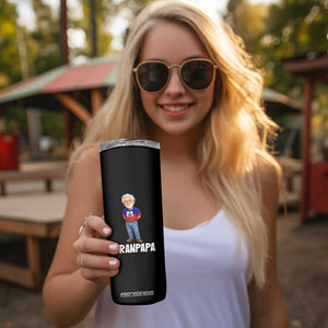 Granpapa Haitian Creole Grandpa Pride Skinny Tumbler Grandfather Hispanic Haiti Heritage Father's Day TS02 Print Your Wear