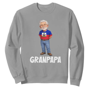 Granpapa Haitian Creole Grandpa Pride Sweatshirt Grandfather Hispanic Haiti Heritage Father's Day TS02 Sport Gray Print Your Wear