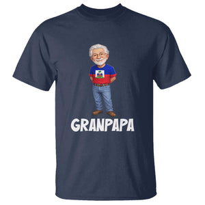 Granpapa Haitian Creole Grandpa Pride T Shirt Grandfather Hispanic Haiti Heritage Father's Day TS02 Navy Print Your Wear