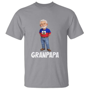 Granpapa Haitian Creole Grandpa Pride T Shirt Grandfather Hispanic Haiti Heritage Father's Day TS02 Sport Gray Print Your Wear