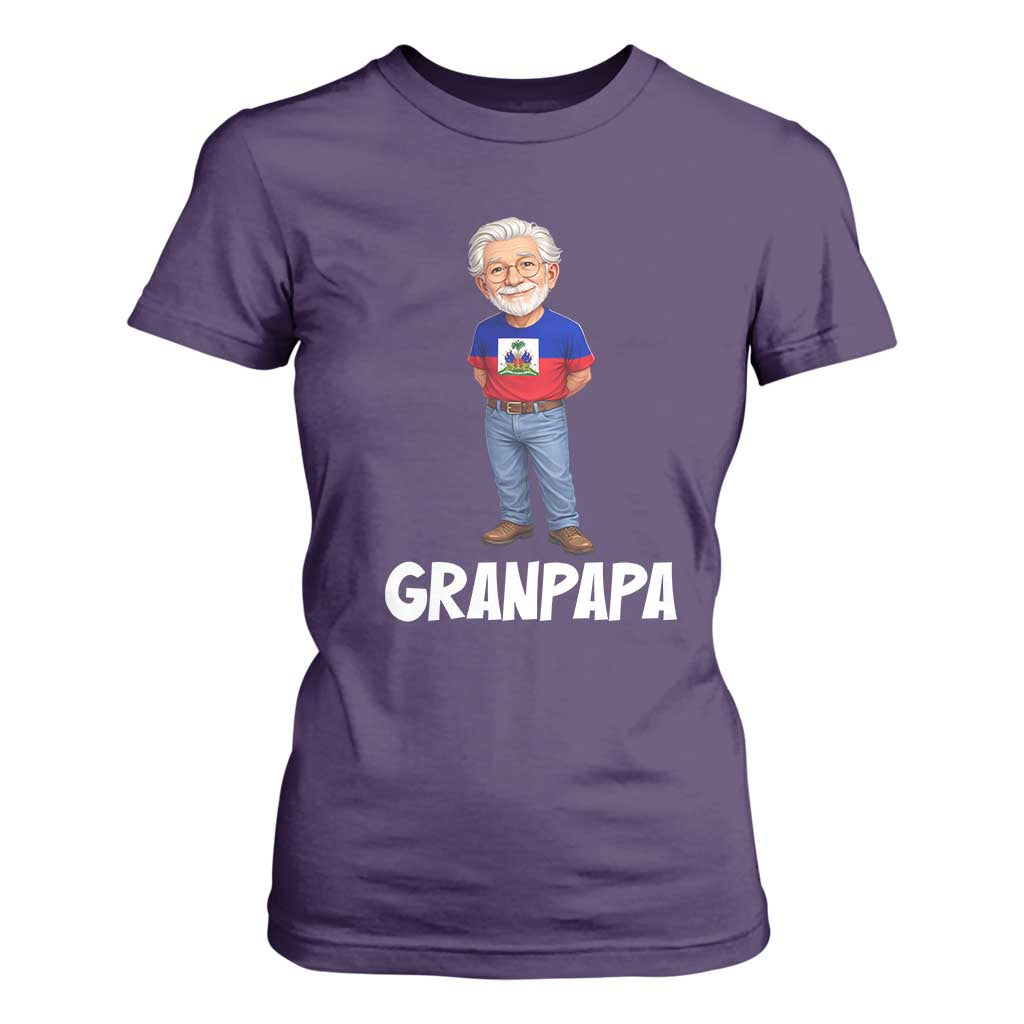 Granpapa Haitian Creole Grandpa Pride T Shirt For Women Grandfather Hispanic Haiti Heritage Father's Day TS02 Purple Print Your Wear
