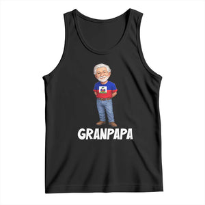Granpapa Haitian Creole Grandpa Pride Tank Top Grandfather Hispanic Haiti Heritage Father's Day TS02 Black Print Your Wear