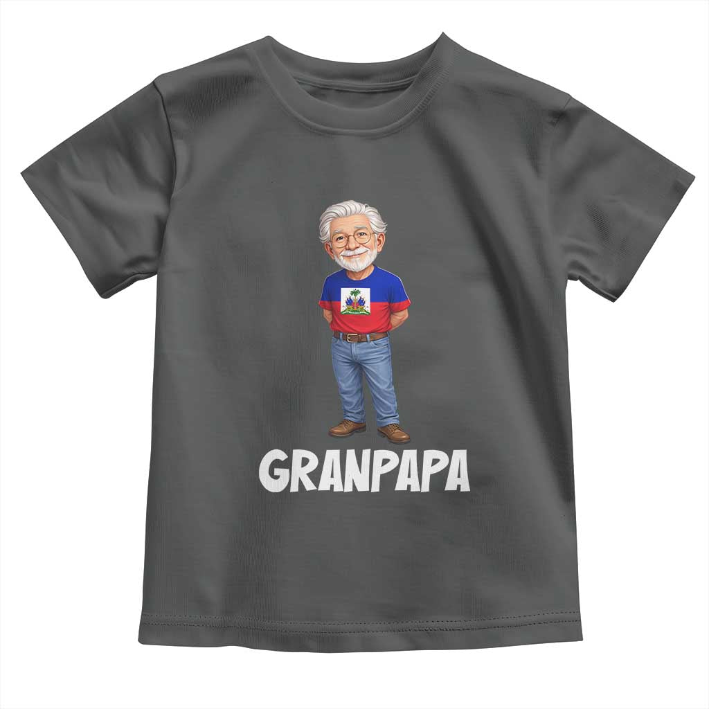 Granpapa Haitian Creole Grandpa Pride Toddler T Shirt Grandfather Hispanic Haiti Heritage Father's Day TS02 Dark Heather Print Your Wear