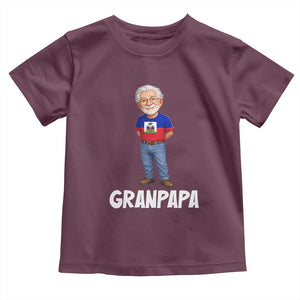 Granpapa Haitian Creole Grandpa Pride Toddler T Shirt Grandfather Hispanic Haiti Heritage Father's Day TS02 Maroon Print Your Wear