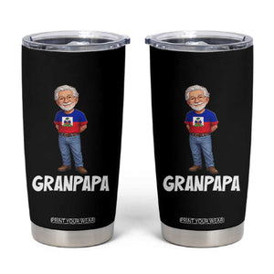 Granpapa Haitian Creole Grandpa Pride Tumbler Cup Grandfather Hispanic Haiti Heritage Father's Day TS02 Black Print Your Wear