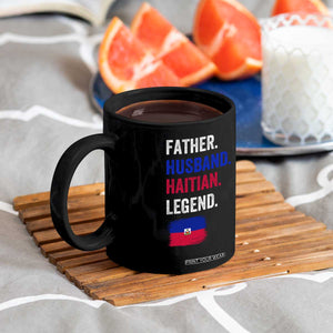 Father Husband Haitian Legend Coffee Mug Distressed Haiti Flag Dad Gift Father's Day TS02 Print Your Wear