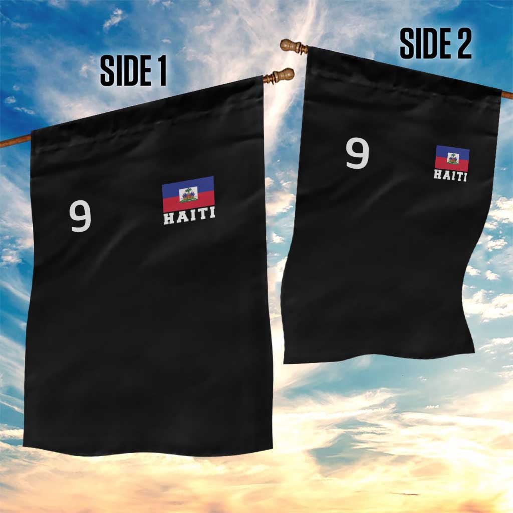Haiti Soccer Jersey Style Number 9 Graphic Garden Flag Haitian Flag Football Sports Fan TS02 Print Your Wear