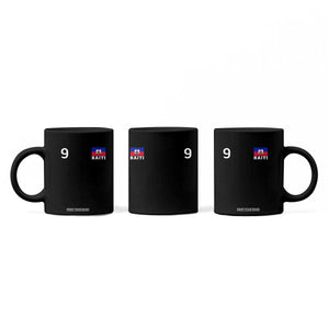 Haiti Soccer Jersey Style Number 9 Graphic Coffee Mug Haitian Flag Football Sports Fan TS02 Print Your Wear