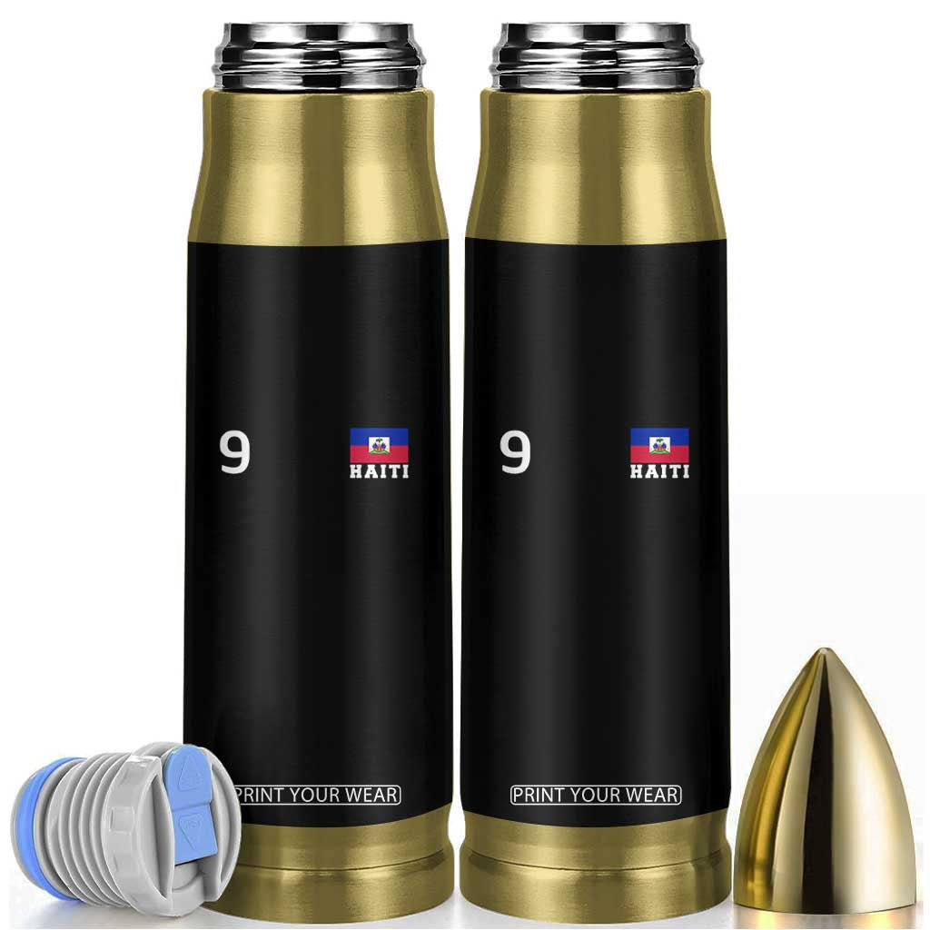 Haiti Soccer Jersey Style Number 9 Graphic Bullet Tumbler Haitian Flag Football Sports Fan TS02 Black Print Your Wear