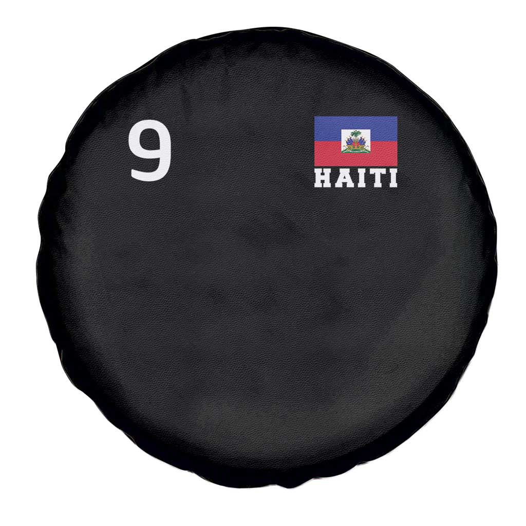 Haiti Soccer Jersey Style Number 9 Graphic Spare Tire Cover Haitian Flag Football Sports Fan TS02 Print Your Wear