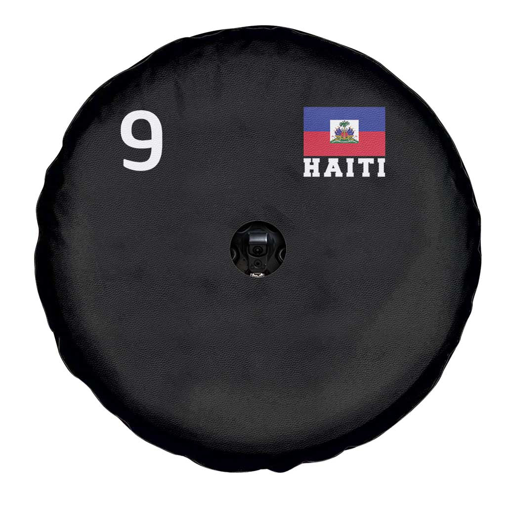 Haiti Soccer Jersey Style Number 9 Graphic Spare Tire Cover Haitian Flag Football Sports Fan TS02 Print Your Wear