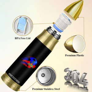 Haitian Flag Soccer Ball Splatter Graphic Bullet Tumbler Haiti Football Sports Fan TS02 Print Your Wear