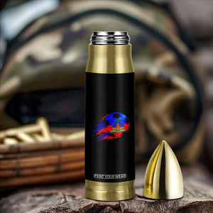 Haitian Flag Soccer Ball Splatter Graphic Bullet Tumbler Haiti Football Sports Fan TS02 Print Your Wear