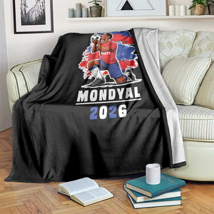 Mondyal 2026 Haiti Soccer Player Victory Celebration Graphic Throw Blanket Haitian Flag Football Sports Fan TS02 Print Your Wear