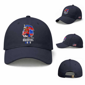 Mondyal 2026 Haiti Soccer Player Victory Celebration Graphic Baseball Cap Haitian Flag Football Sports Fan TS02 Baseball Cap Universal Fit Navy Print Your Wear