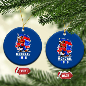 Mondyal 2026 Haiti Soccer Player Victory Celebration Graphic Ceramic Ornament Haitian Flag Football Sports Fan TS02 1pc Blue Print Your Wear