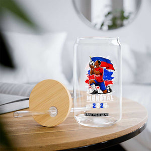 Mondyal 2026 Haiti Soccer Player Victory Celebration Graphic Glass Can Haitian Flag Football Sports Fan TS02 Print Your Wear