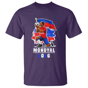 Mondyal 2026 Haiti Soccer Player Victory Celebration Graphic T Shirt Haitian Flag Football Sports Fan TS02 Purple Print Your Wear