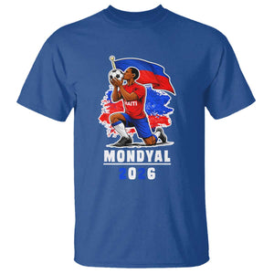 Mondyal 2026 Haiti Soccer Player Victory Celebration Graphic T Shirt Haitian Flag Football Sports Fan TS02 Royal Blue Print Your Wear