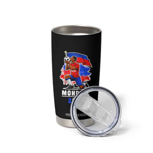Mondyal 2026 Haiti Soccer Player Victory Celebration Graphic Tumbler Cup Haitian Flag Football Sports Fan TS02 Print Your Wear