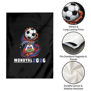 Mondyal 2026 Haiti Freedom Fist Broken Chains Soccer Graphic Garden Flag Haitian Flag Football Sports Fan TS02 Print Your Wear