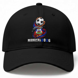 Mondyal 2026 Haiti Freedom Fist Broken Chains Soccer Graphic Baseball Cap Haitian Flag Football Sports Fan TS02 Print Your Wear