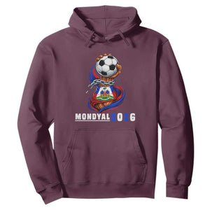 Mondyal 2026 Haiti Freedom Fist Broken Chains Soccer Graphic Hoodie Haitian Flag Football Sports Fan TS02 Maroon Print Your Wear