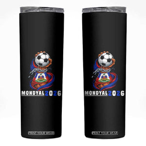 Mondyal 2026 Haiti Freedom Fist Broken Chains Soccer Graphic Skinny Tumbler Haitian Flag Football Sports Fan TS02 Black Print Your Wear