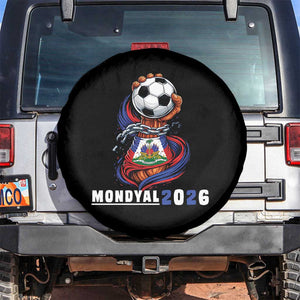 Mondyal 2026 Haiti Freedom Fist Broken Chains Soccer Graphic Spare Tire Cover Haitian Flag Football Sports Fan TS02 No hole Black Print Your Wear