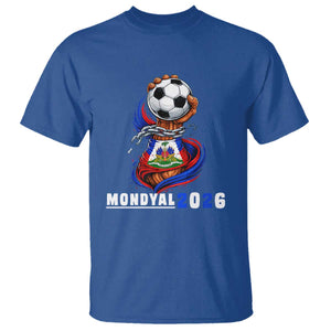 Mondyal 2026 Haiti Freedom Fist Broken Chains Soccer Graphic T Shirt Haitian Flag Football Sports Fan TS02 Royal Blue Print Your Wear
