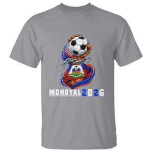 Mondyal 2026 Haiti Freedom Fist Broken Chains Soccer Graphic T Shirt Haitian Flag Football Sports Fan TS02 Sport Gray Print Your Wear