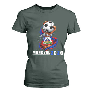 Mondyal 2026 Haiti Freedom Fist Broken Chains Soccer Graphic T Shirt For Women Haitian Flag Football Sports Fan TS02 Dark Forest Green Print Your Wear