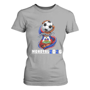 Mondyal 2026 Haiti Freedom Fist Broken Chains Soccer Graphic T Shirt For Women Haitian Flag Football Sports Fan TS02 Sport Gray Print Your Wear