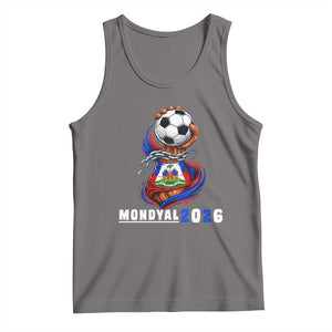 Mondyal 2026 Haiti Freedom Fist Broken Chains Soccer Graphic Tank Top Haitian Flag Football Sports Fan TS02 Deep Heather Print Your Wear