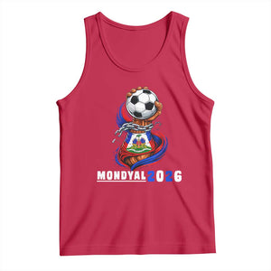 Mondyal 2026 Haiti Freedom Fist Broken Chains Soccer Graphic Tank Top Haitian Flag Football Sports Fan TS02 Red Print Your Wear
