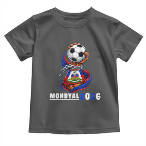 Mondyal 2026 Haiti Freedom Fist Broken Chains Soccer Graphic Toddler T Shirt Haitian Flag Football Sports Fan TS02 Dark Heather Print Your Wear