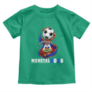 Mondyal 2026 Haiti Freedom Fist Broken Chains Soccer Graphic Toddler T Shirt Haitian Flag Football Sports Fan TS02 Irish Green Print Your Wear